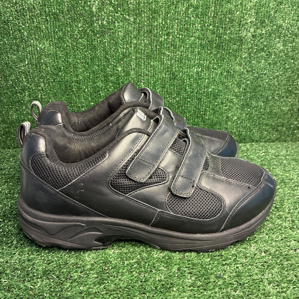 Drew Lightning II V Orthopedic Hook Loop Leather Sneaker Black Mens 14 6E X-Wide